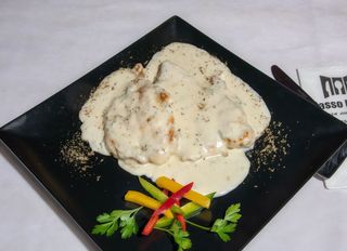 Pui cu sos gorgonzola