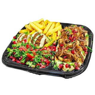 Mix Mezze Hummus Ras as four pui