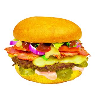 Bacon Barbeque Burger vita sandwich