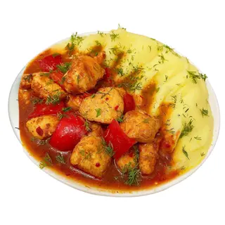 Ostropel de pui ( 250 g / 130 g ) + Garnitura la alegere
