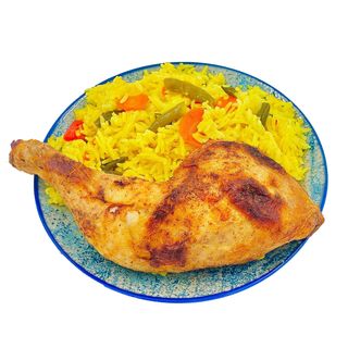 Pulpa pui cu os la cuptor cu Garnitura la alegere