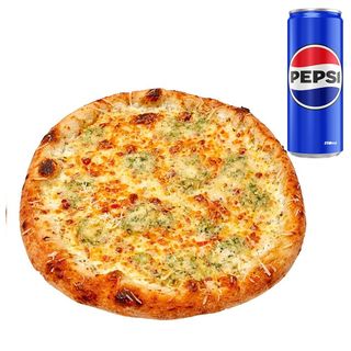 Pizza Quattro Formaggi Ø 26 cm+1 doza suc 250ml
