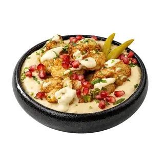 Hummus cu conopida prajita