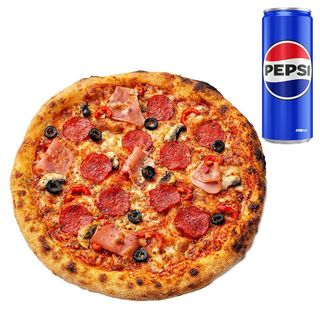 Pizza Regina Ø 26 cm+ 1 suc doza 250ml