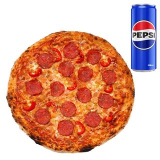 Pizza Peperoni Ø 26 cm+1 suc doza 250ml