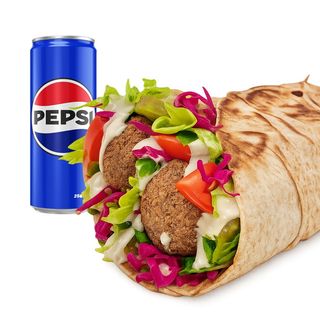 Falafel Sandwich cu Pepsi doza 250ml