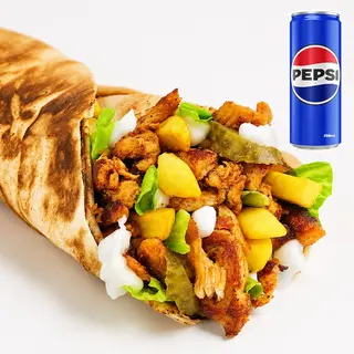 Saorma pui Sandwich cu Pepsi doza 250ml