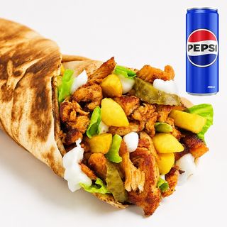Saorma pui Sandwich cu Pepsi doza 250ml