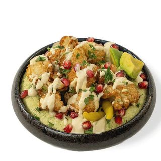 Hummus Avocado cu conopida prajita