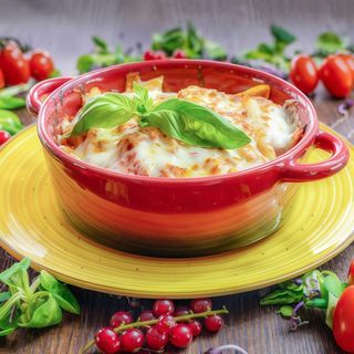 Penne siciliene gratinate la cuptor