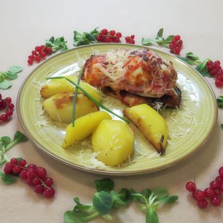 Medalion de vită cu bacon la cuptor