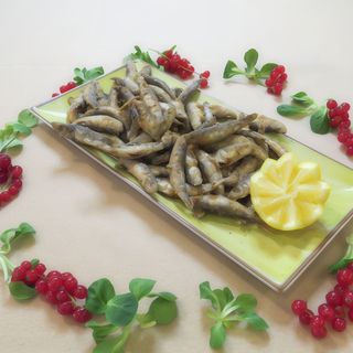 hamsie prăjită cu lămaie