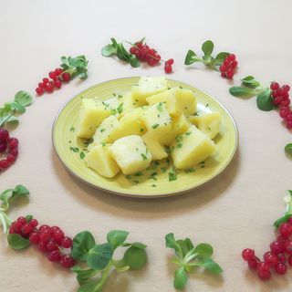 Cartofi natur cu ierburi