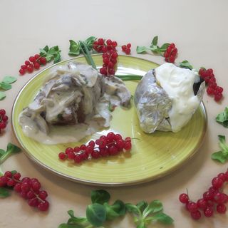 Muşchi de vită cu ciuperci