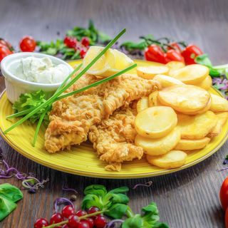 Fish and chips, sos remulade