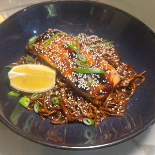 File de somon teriyaki la cuptor