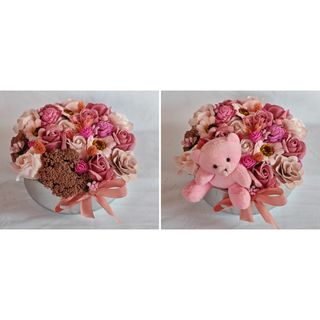 Aranjament cu flori roz