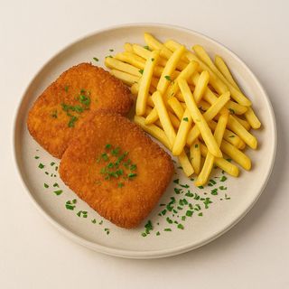 Cașcaval Pane cu Cartofi Pai GO