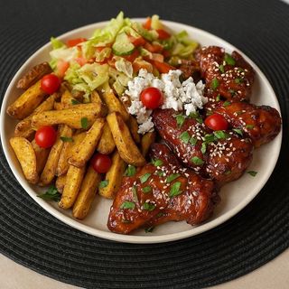 Aripioare 4 bucati Glazurate BBQ & Sweet Chilli GO