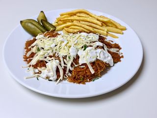 Borzoska de porc & cartofi pai