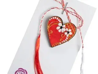 Martisor Pictat Inima Handmade