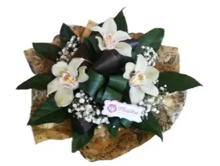 Buchet cu Orhidee Si Gypsophila