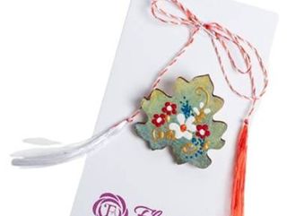 Martisor Pictat Frunza Handmade