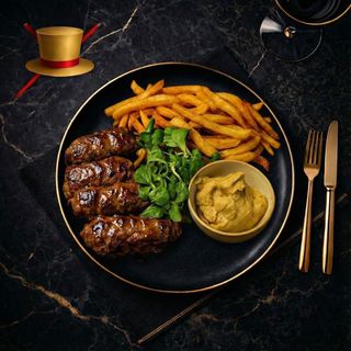 Mici cu Cartofi Prajiti si Mustar 430 Gr.