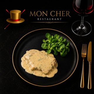 Pui cu Sos Gorgonzola 300 Gr.