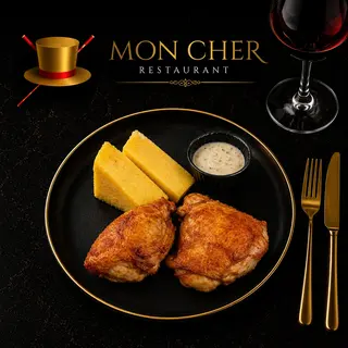 Pulpe de Pui la Ceaun cu Mujdei și Mamaliga 450 Gr.