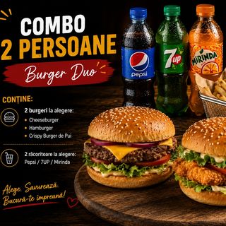 Combo 2 Persoane Burger Duo