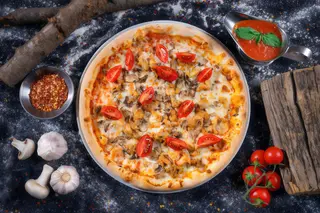 Pizza ciuperci si pui Ø 32cm