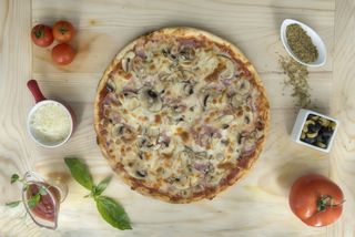 Pizza Prosciutto e Funghi single