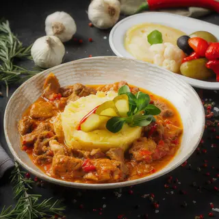 Tigaie picanta (pui, porc, vita) 240/70/150/200 gr