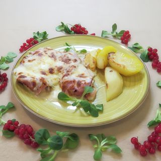 Piept de pui gratinat