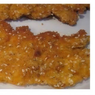 Snitel din piept de pui cu susan