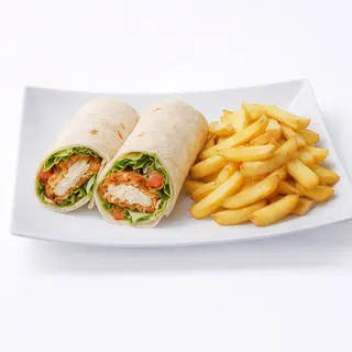 Crispy wrap cu catofi prăjiți