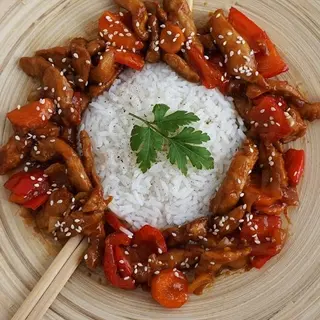 LEGUME CHINEZEȘTI CU OREZ ALB - VEGAN VEGETARIAN