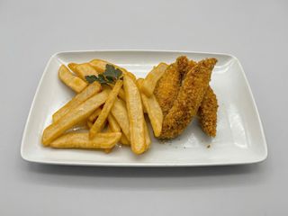 Piept de pui crocant si cartofi prajiti - 350g