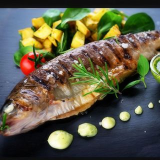 Lup de mare la plita