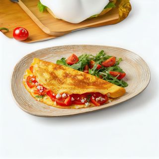 Omletă cu legume și telemea de oi