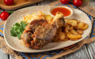 Ciolan de porc cu cartofi