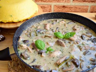 Ciulama domnesca de ciuperci cu mamaliguta