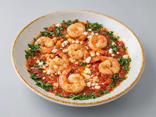 Creveți Saganaki