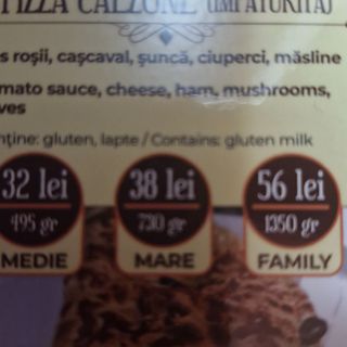 Pizza Calzone (împăturită) (medie)