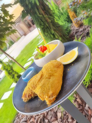 File de crap taranesc cu mamaliga si mujdei