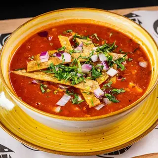 Sopa Azteca-Tortilla Chicken Soup-Supa de Pui Cremoasa