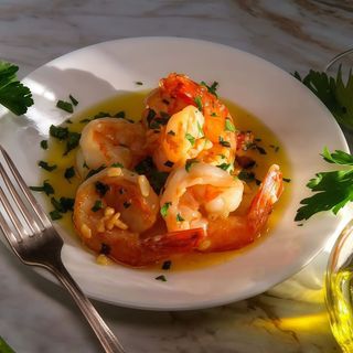 Gamberi dell’Atlantico con salsa all’aglio