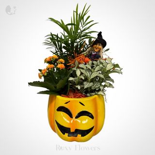 Ornament Halloween în ghiveci de dovleac