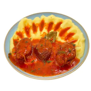 Chiftele de pui marinate cu garnitura la alegere